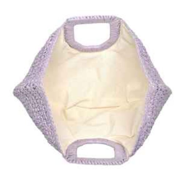 Urban Expressions- Tara Tote- Half Moon Straw Bag - Lilac - NWT - Picture 8 of 9